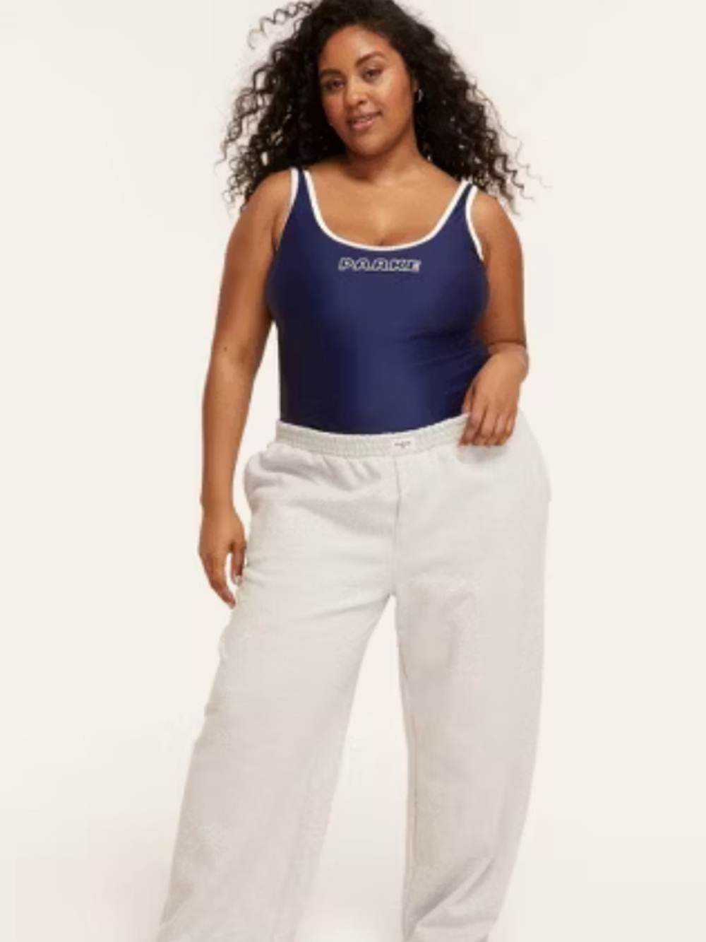 Women's 90s One Piece Swimsuit - Parke x Target Navy Blue- X - Picture 3 of 7